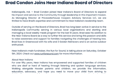 Brad Condon Joins Hear Indiana Board of Directors